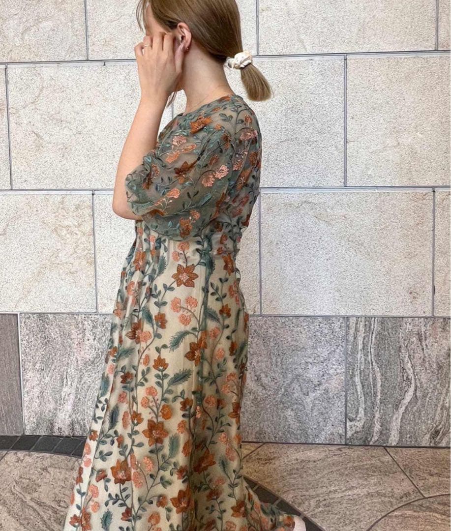 Dorry Doll ブルーミーフラワードレス　オレンジ