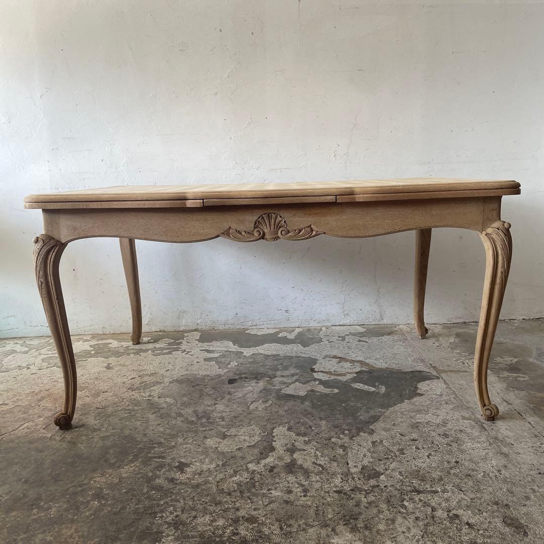 けんけんビンテージ エクステンションダイニングテーブル 剥離