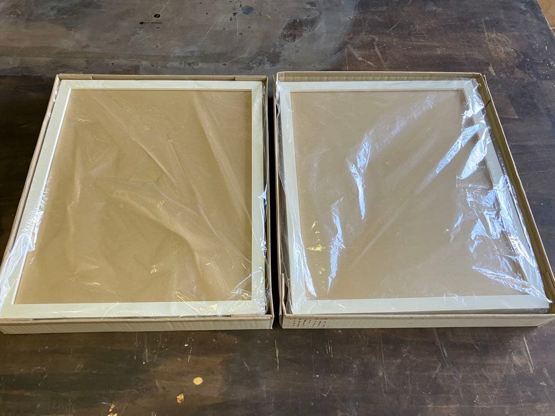 ホワイト木製額縁 2個セット (未使用品)