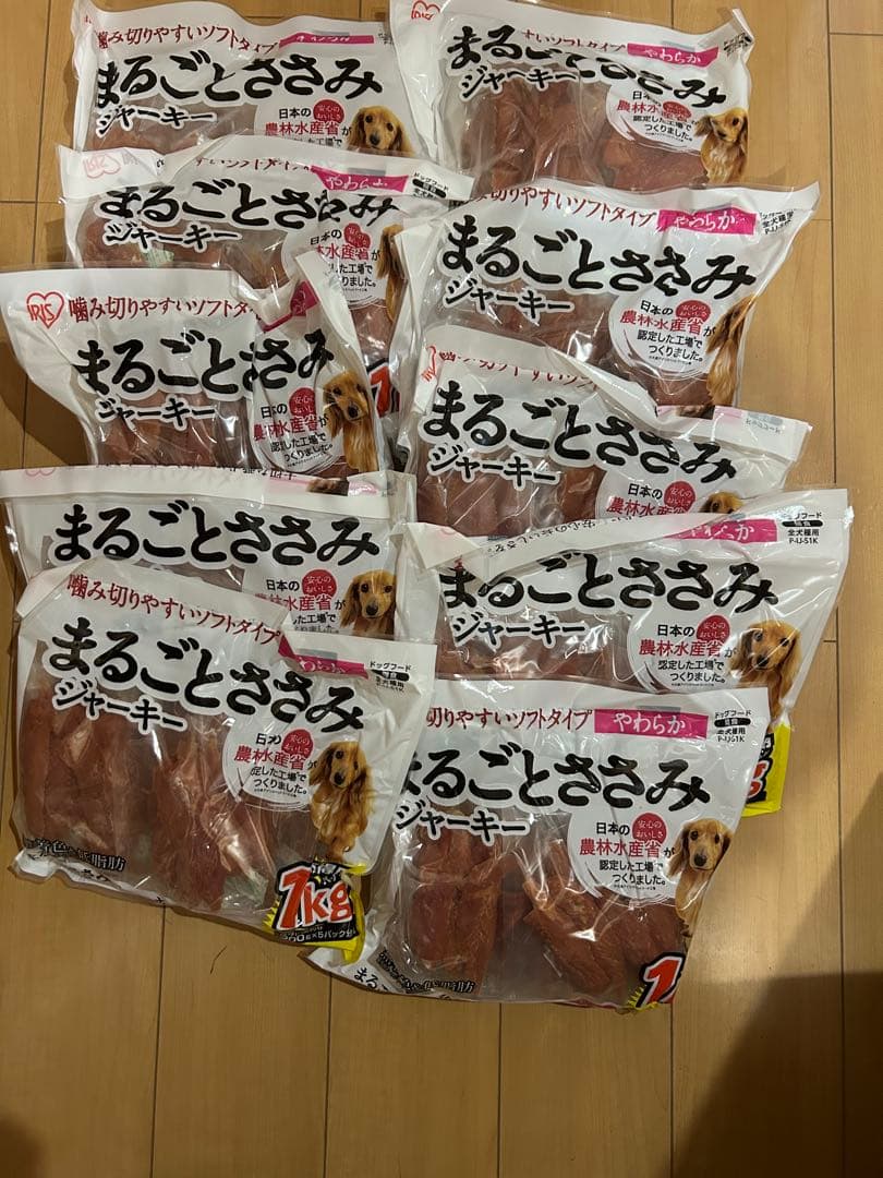 まるごとささみジャーキー　　1ｋｇ×10袋アイリスオーヤマ