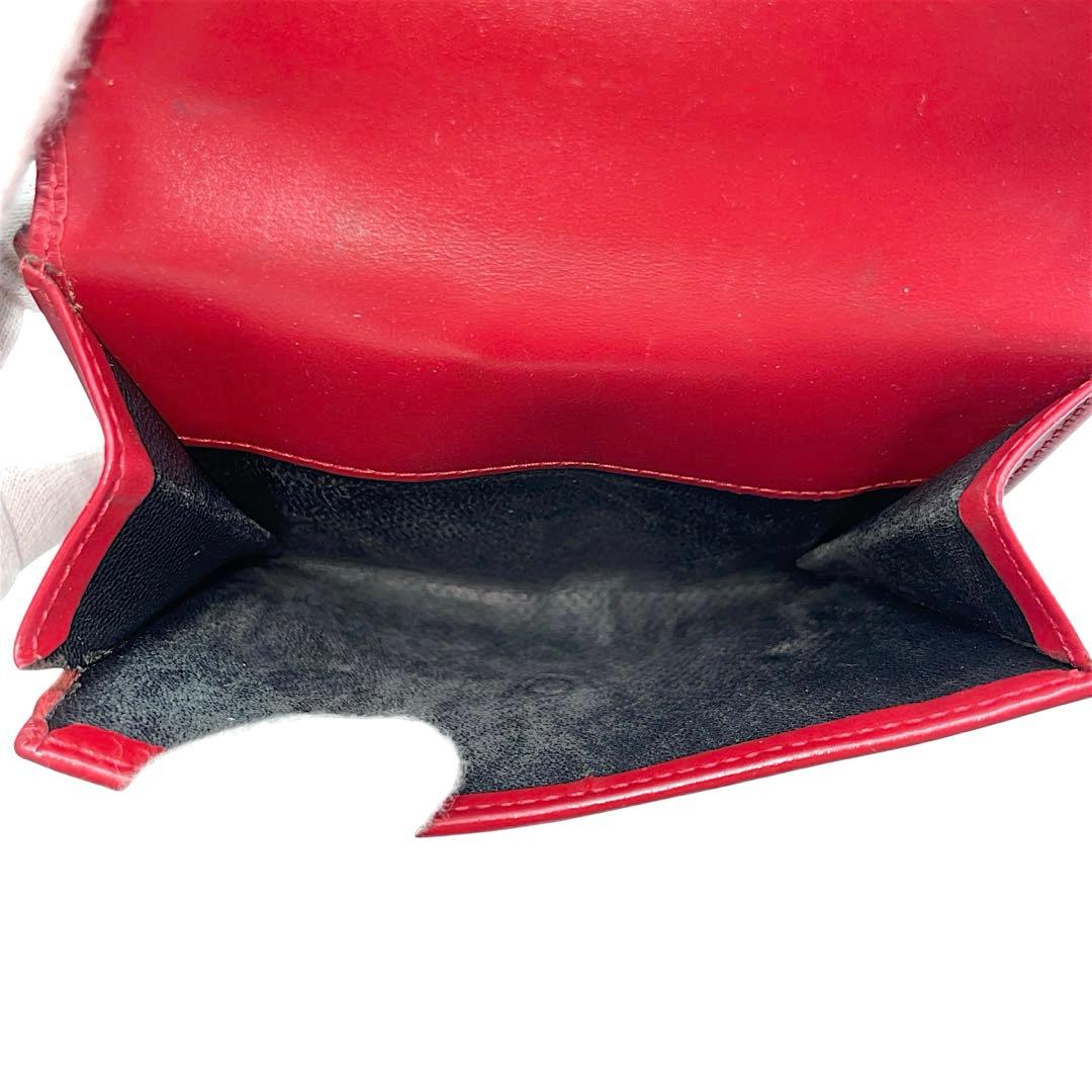 【鑑定済】美品・GUCCI グッチ　キャンバス　赤　ベージュ　GG総柄