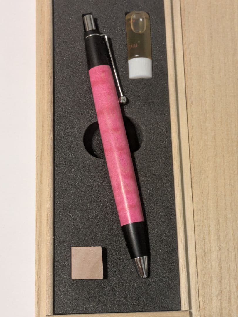 野原工芸　スタンダード　スタビライズウッド　ピンク　栃縮杢　限定