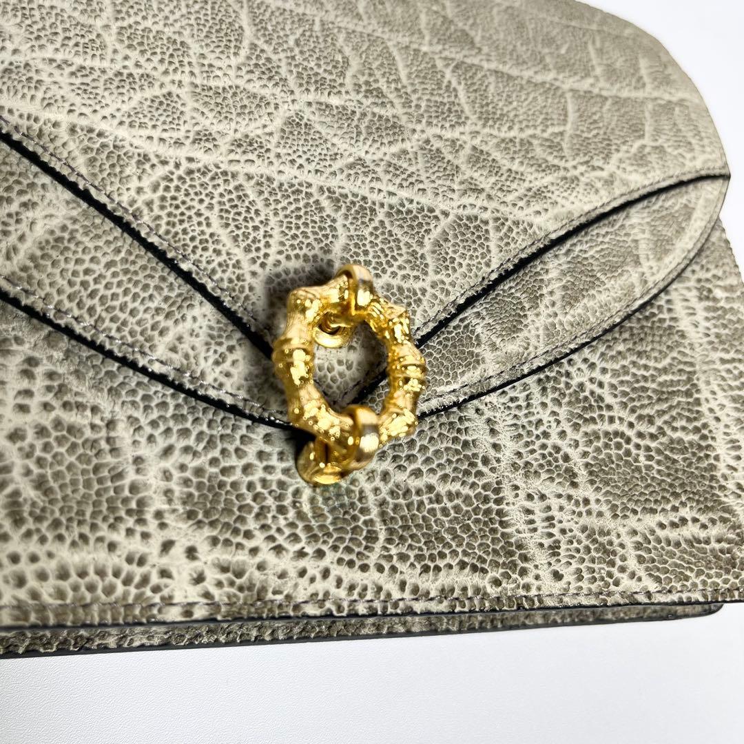 美品✨香鳥屋 エレファントレザー 象革 チェーンバッグ