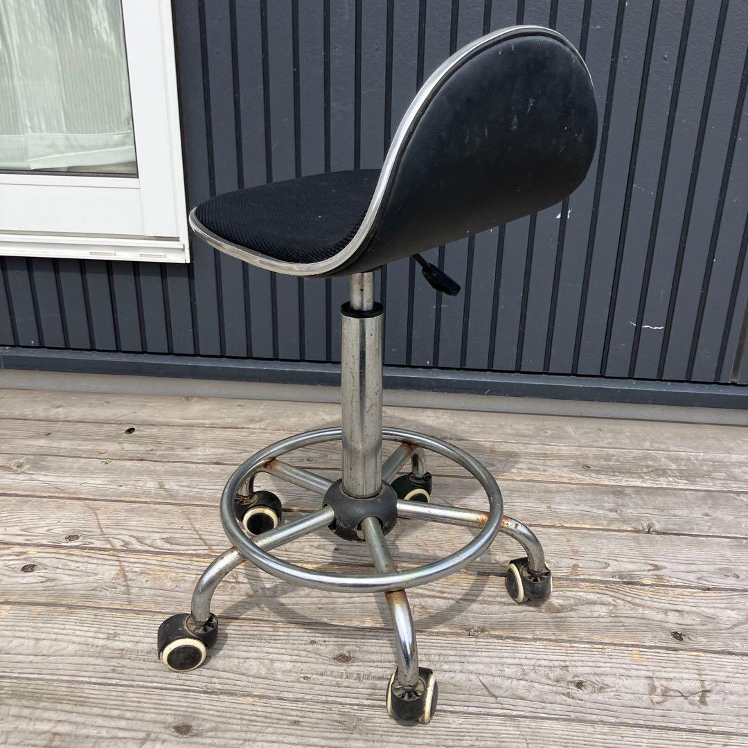 インダストリアル 工業系 回転式スツール ワークチェア キャスター付き