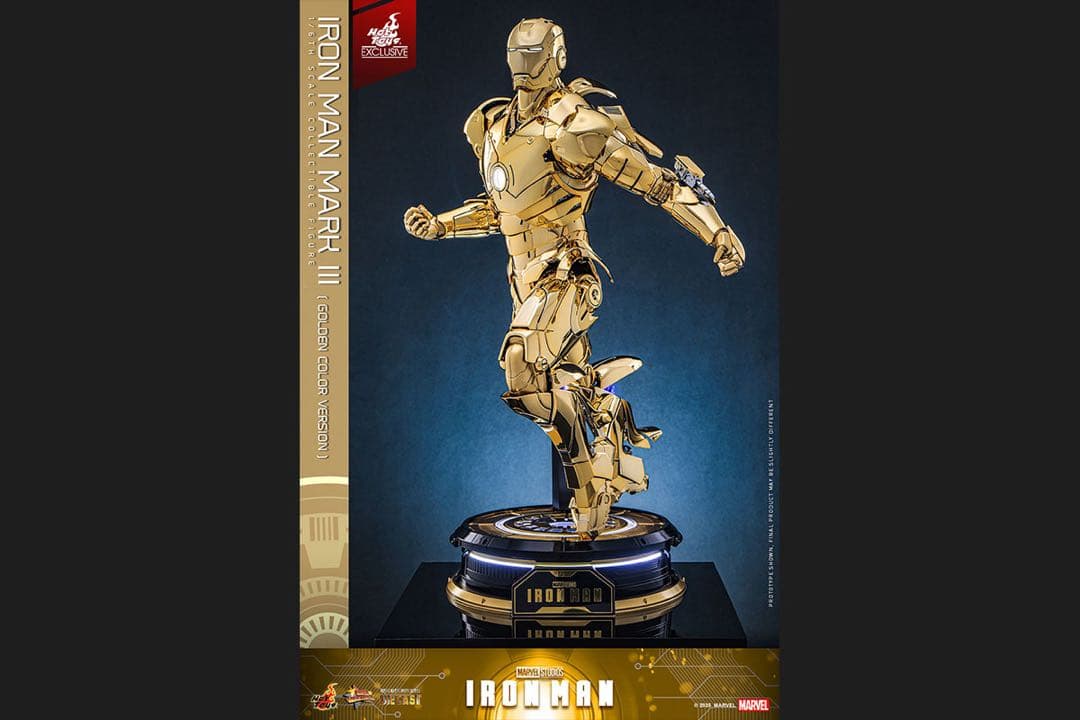 アイアンマン 1/6スケールフィギュア　アイアンマン・マーク3（ゴールドカラー）
