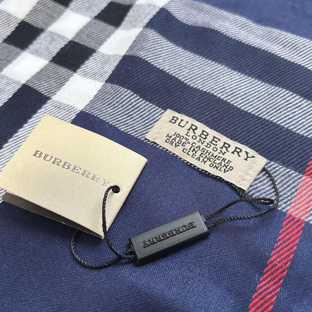 新品タグ付き♡バーバリーロンドン 大判ストール カシミヤ100% ノバチェック