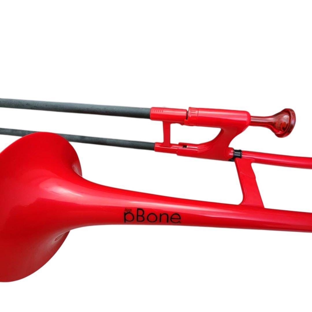 pBone プラスチック トロンボーン　レッド