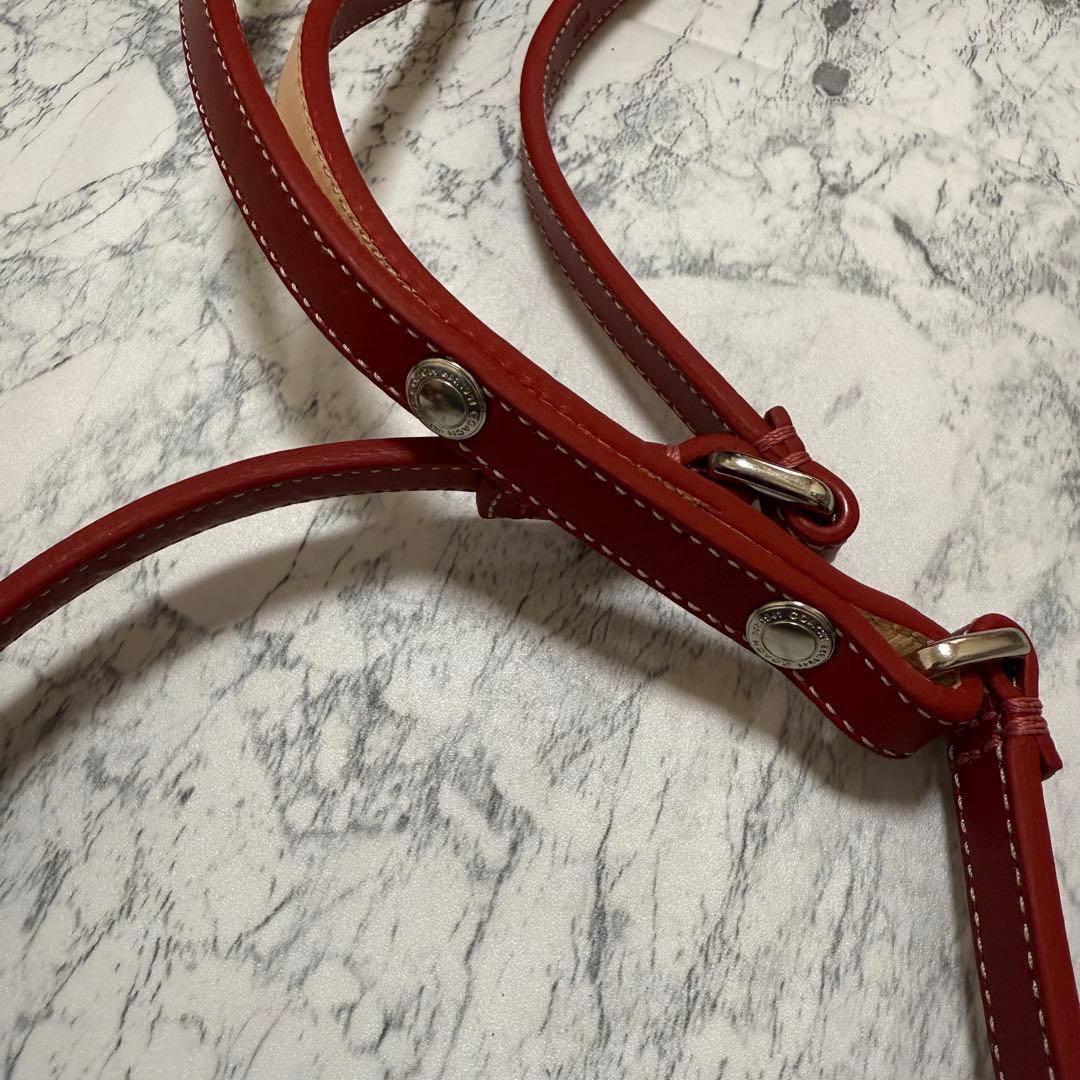 【美品】セット　COACH レザー 犬用首輪 リード　レッド　小型犬