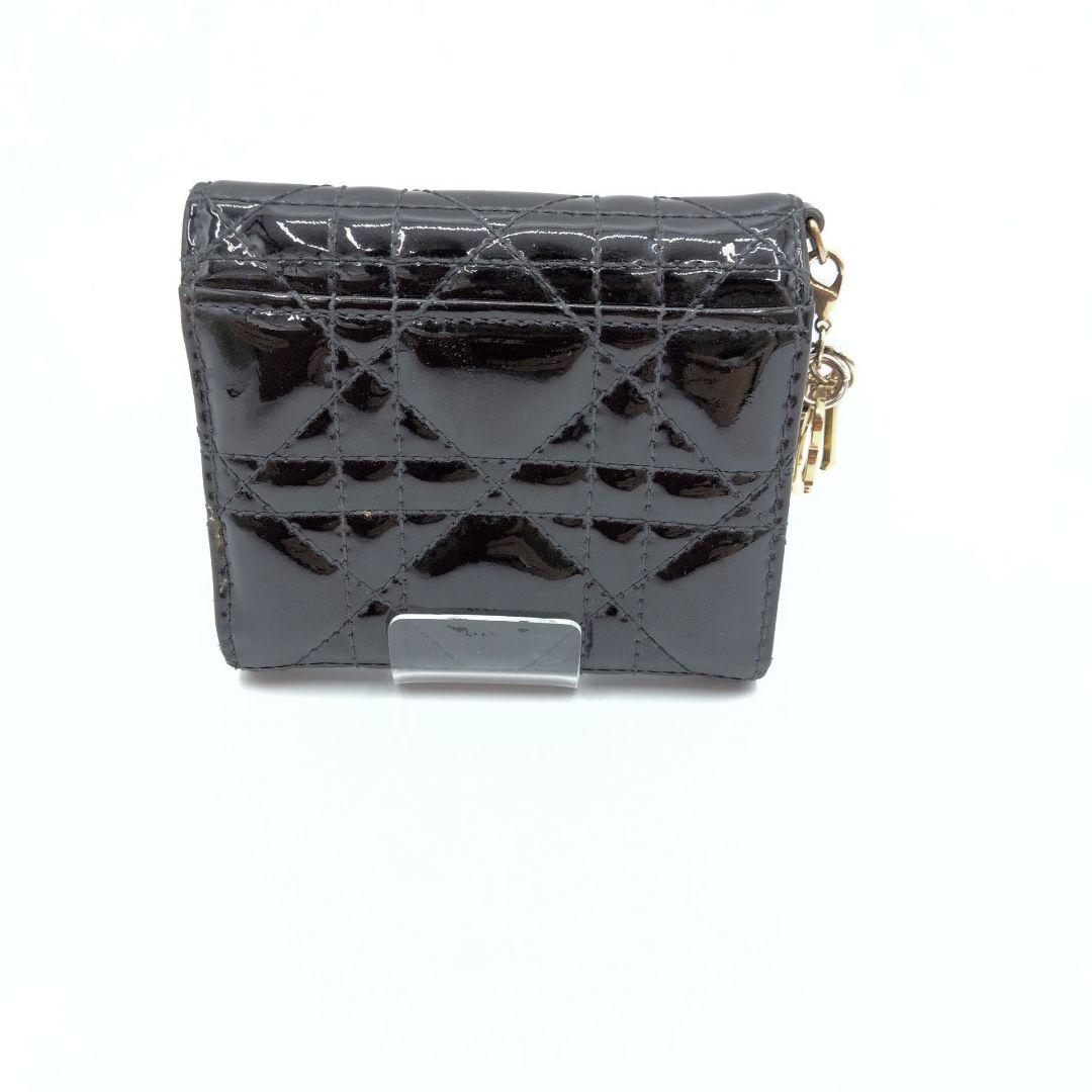 ディオール　エナメル　ロータスウォレット　カナージュ　財布