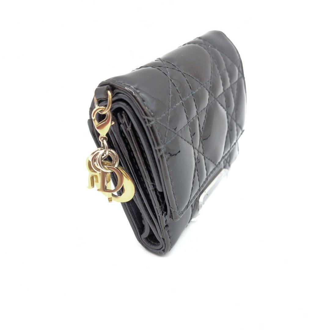 ディオール　エナメル　ロータスウォレット　カナージュ　財布