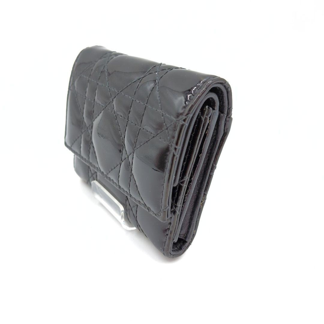 ディオール　エナメル　ロータスウォレット　カナージュ　財布