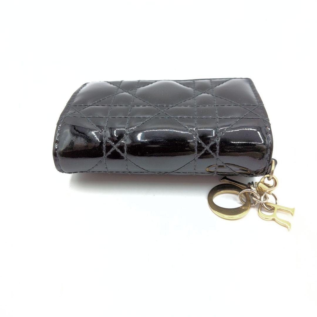 ディオール　エナメル　ロータスウォレット　カナージュ　財布