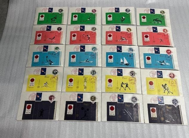 タバコ　PEACE　1964年東京オリンピック競技20枚　記念切手　記念郵便印