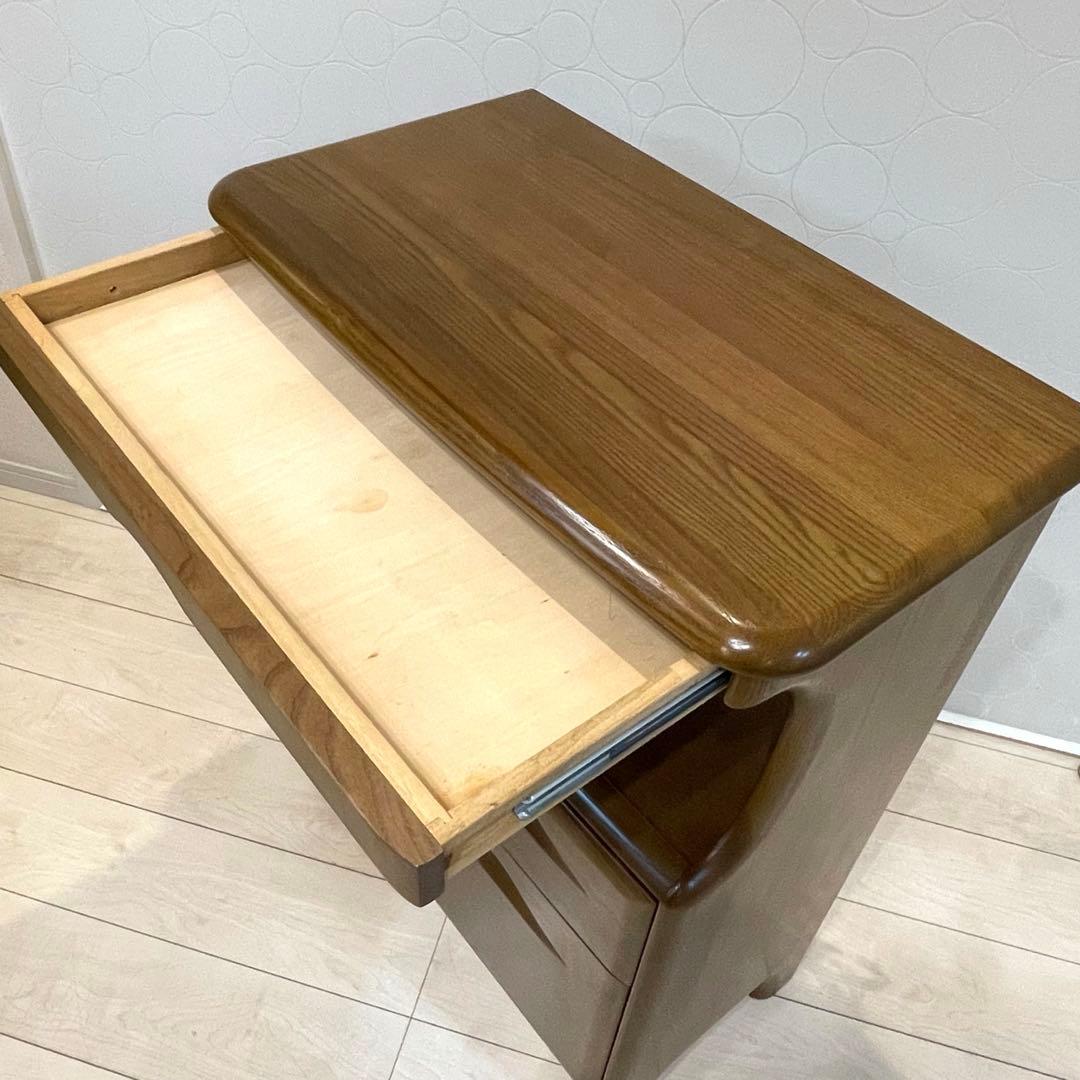 高級家具 【karimoku】カリモク家具 電話台 FAX台 コンセント付き