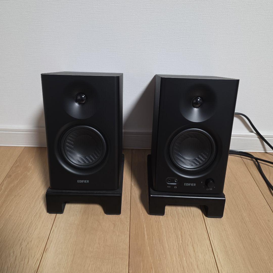EDIFIER MR4（ブラック）+スピーカースタンド 2点セット