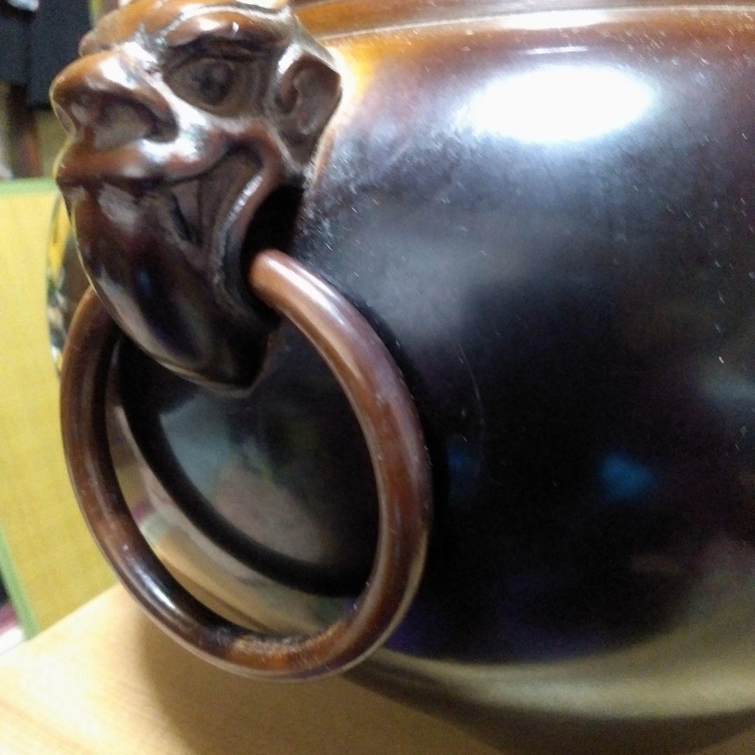 茶道具唐銅鬼面ぶろ