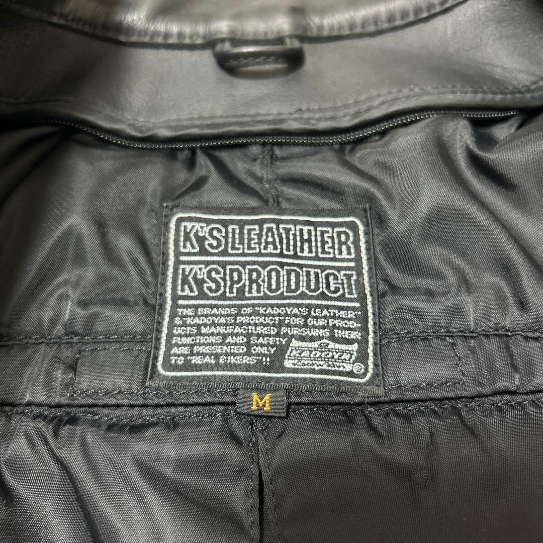 KADOYA⭐︎M カドヤ レザーライダースジャケット シングル 牛革 パテット