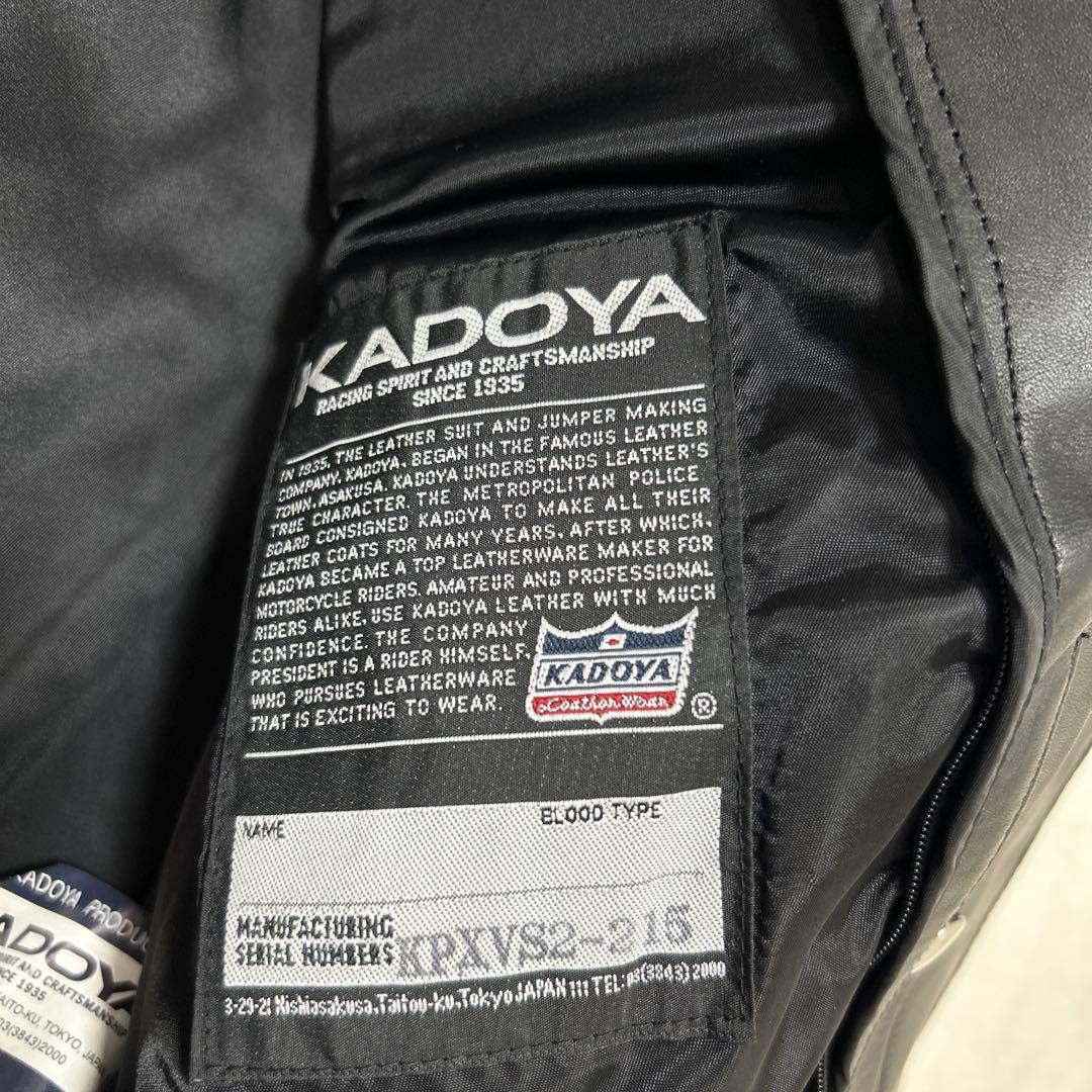 KADOYA⭐︎M カドヤ レザーライダースジャケット シングル 牛革 パテット