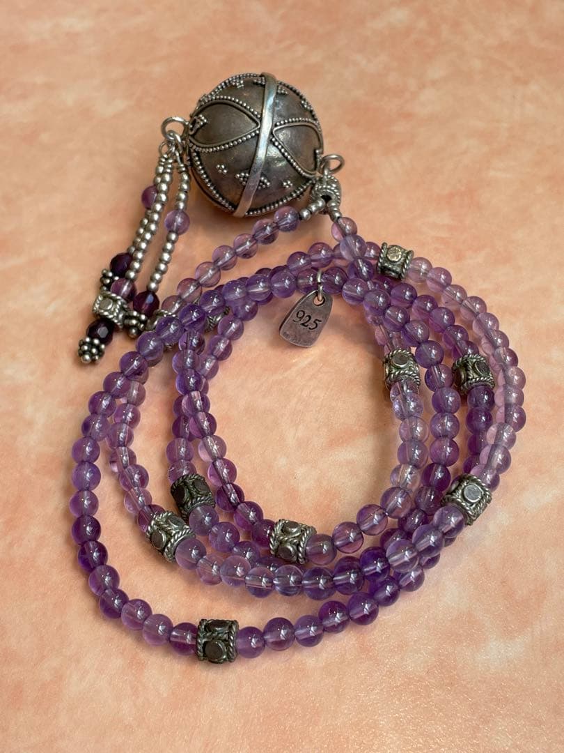 シルバー　アメジスト　ネックレス