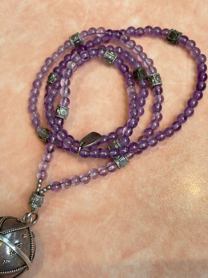 シルバー　アメジスト　ネックレス