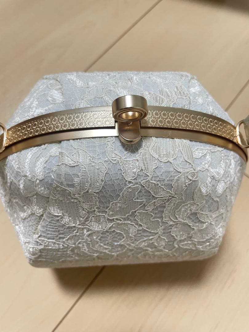 チョコ 和装 草履バッグセット レース 白 金 ゴールド ホワイト