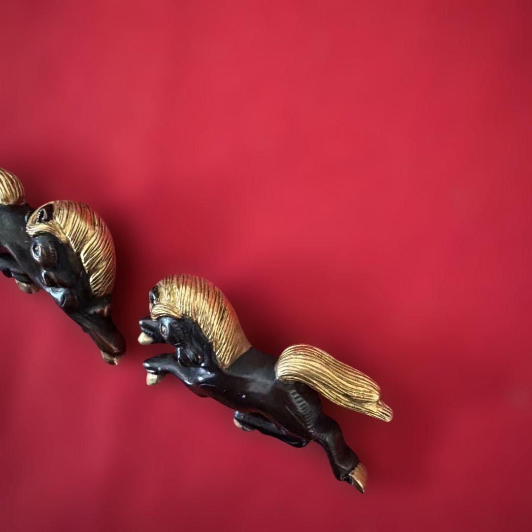 古美術　骨董品　刀装具 跳馬 野馬図目貫 無銘