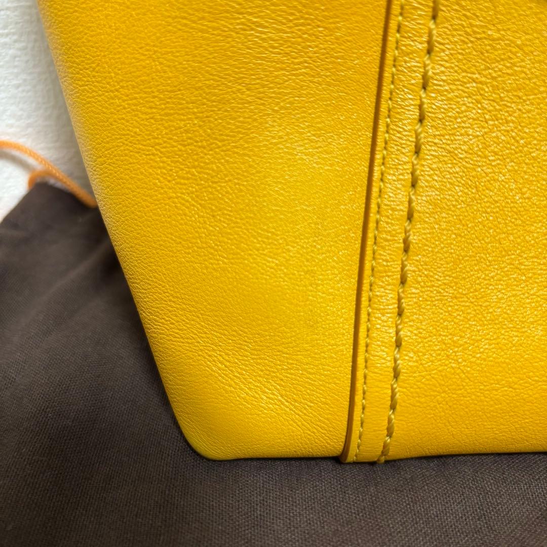 【美品】TOD'S トッズ ダブルTイエロー レザー ショルダーバッグ 2way