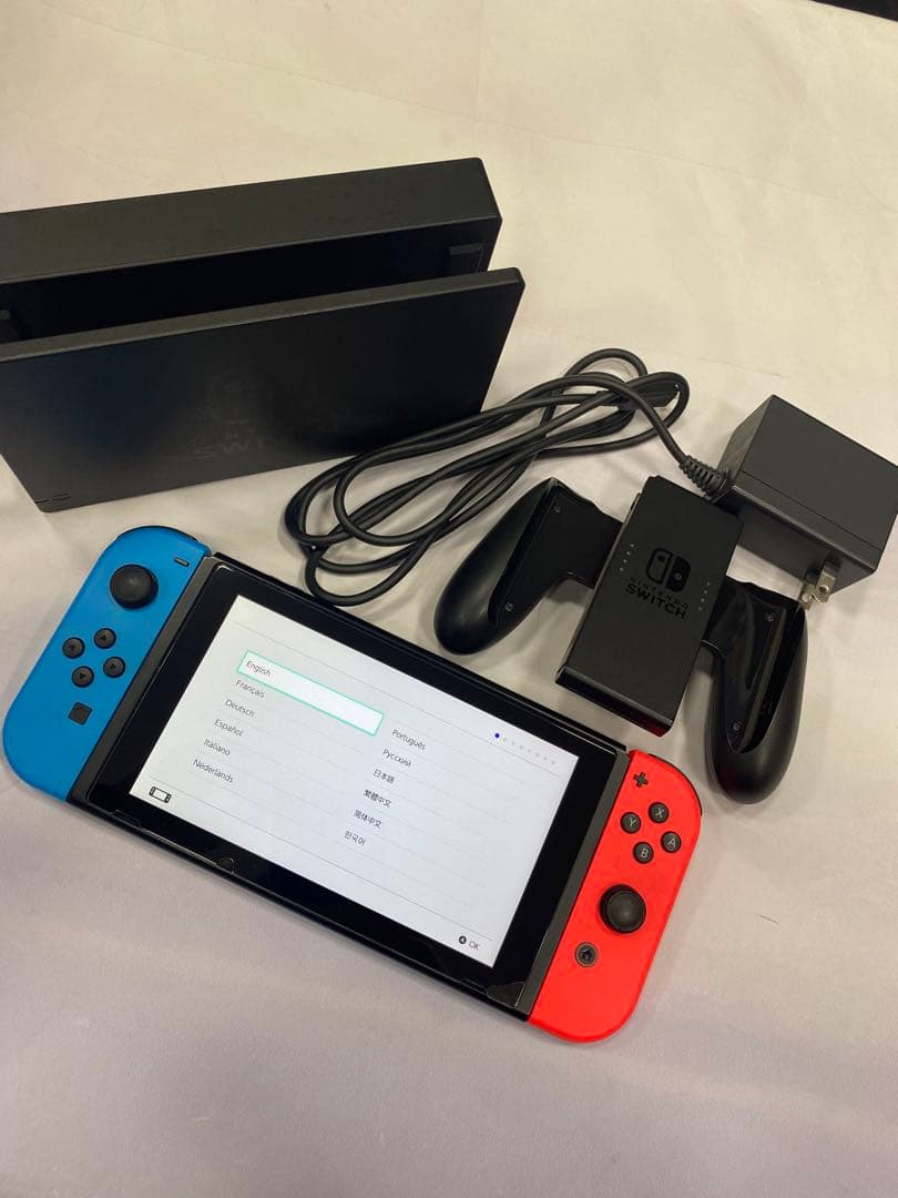 Nintendo Switch 本体　動作確認○ ネオンレッド&ブルー