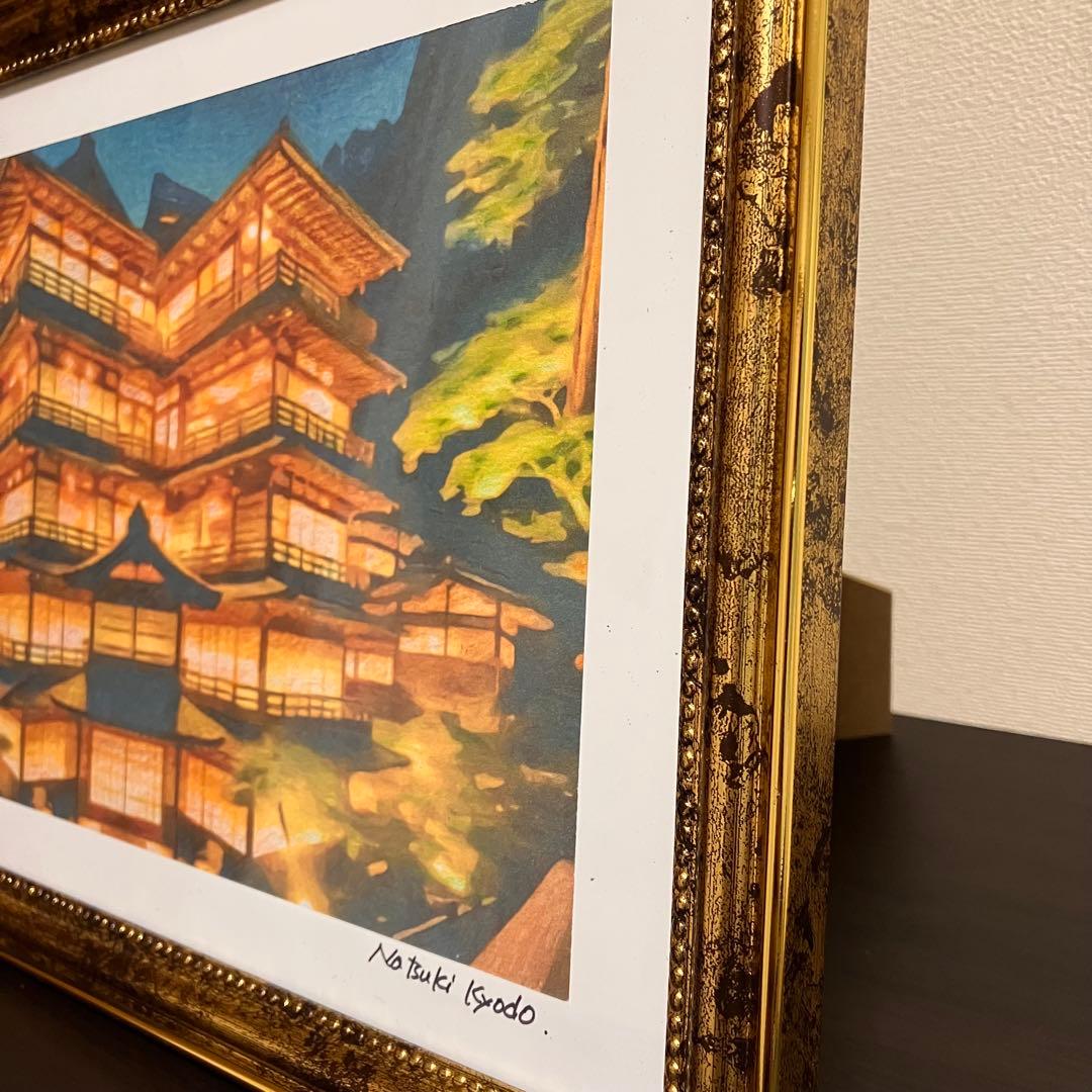 ジブリアート⑨ 千と千尋の神隠しより「金具屋」額装品32.7㎝×24.0㎝