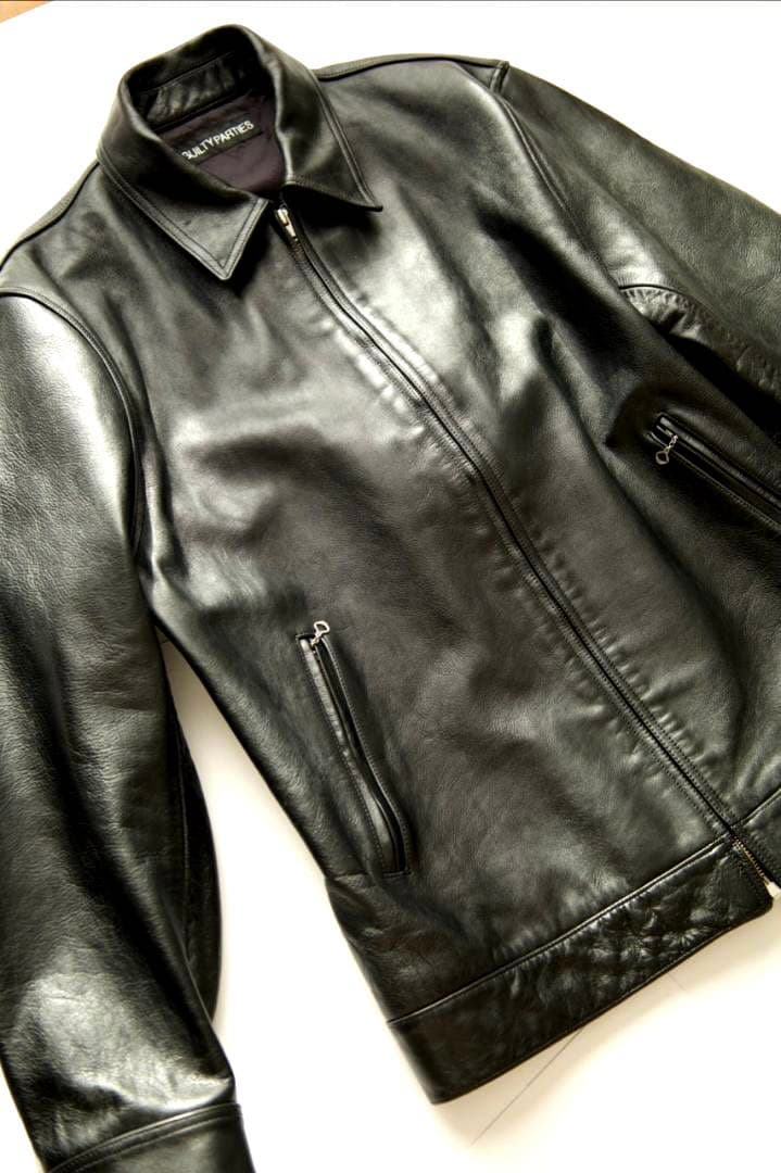 GUILTYPARTIES レザージャケット 黒 シングルライダース 極美品