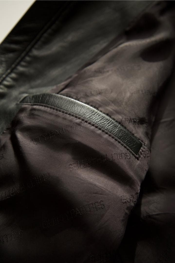 GUILTYPARTIES レザージャケット 黒 シングルライダース 極美品