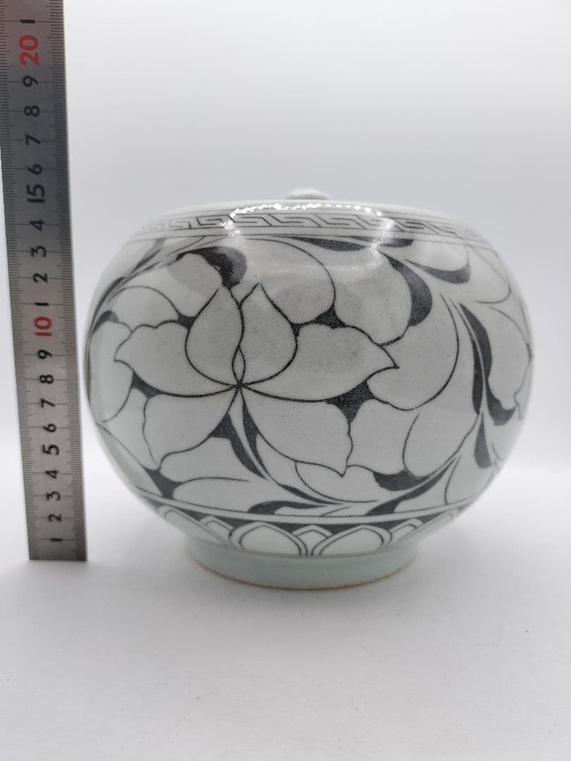 c519 水指 韓国廣州窯 趙小守 木箱 茶道具 古物