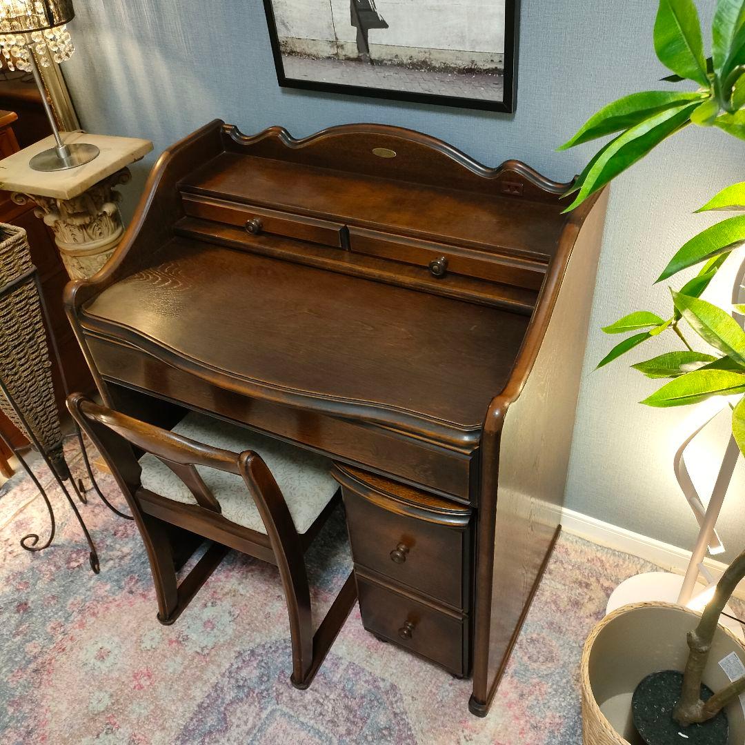 【たろいも】ATLANTA ドレッサー ＆ワゴン 鏡付き収納デスク