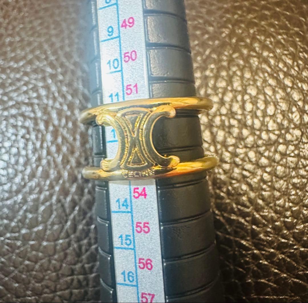 Céline ゴールドメッキ オープンリング 約52mm