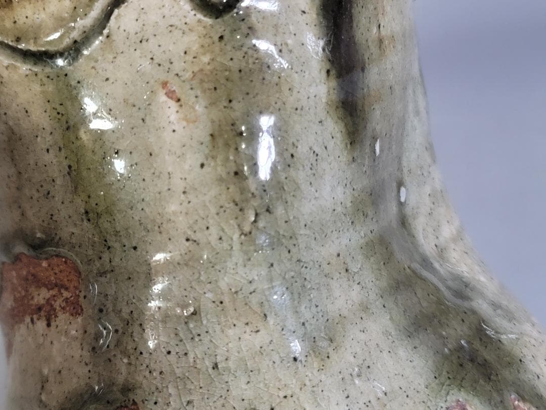 茶道具 伊賀 双耳 花生 古美術 DT403