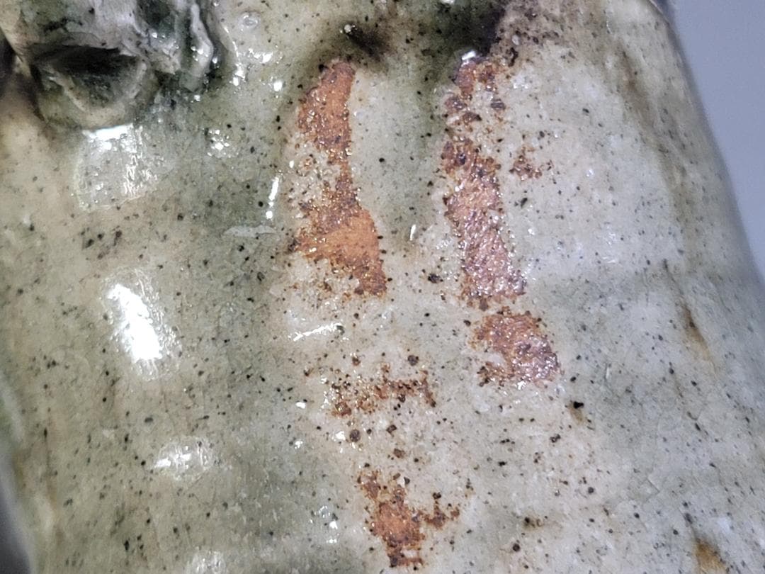 茶道具 伊賀 双耳 花生 古美術 DT403