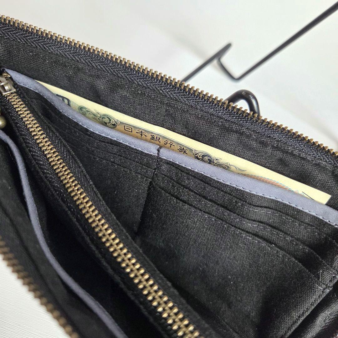 JUNE様　かさばらない長財布　L字ファスナー長財布　ハンドメイド