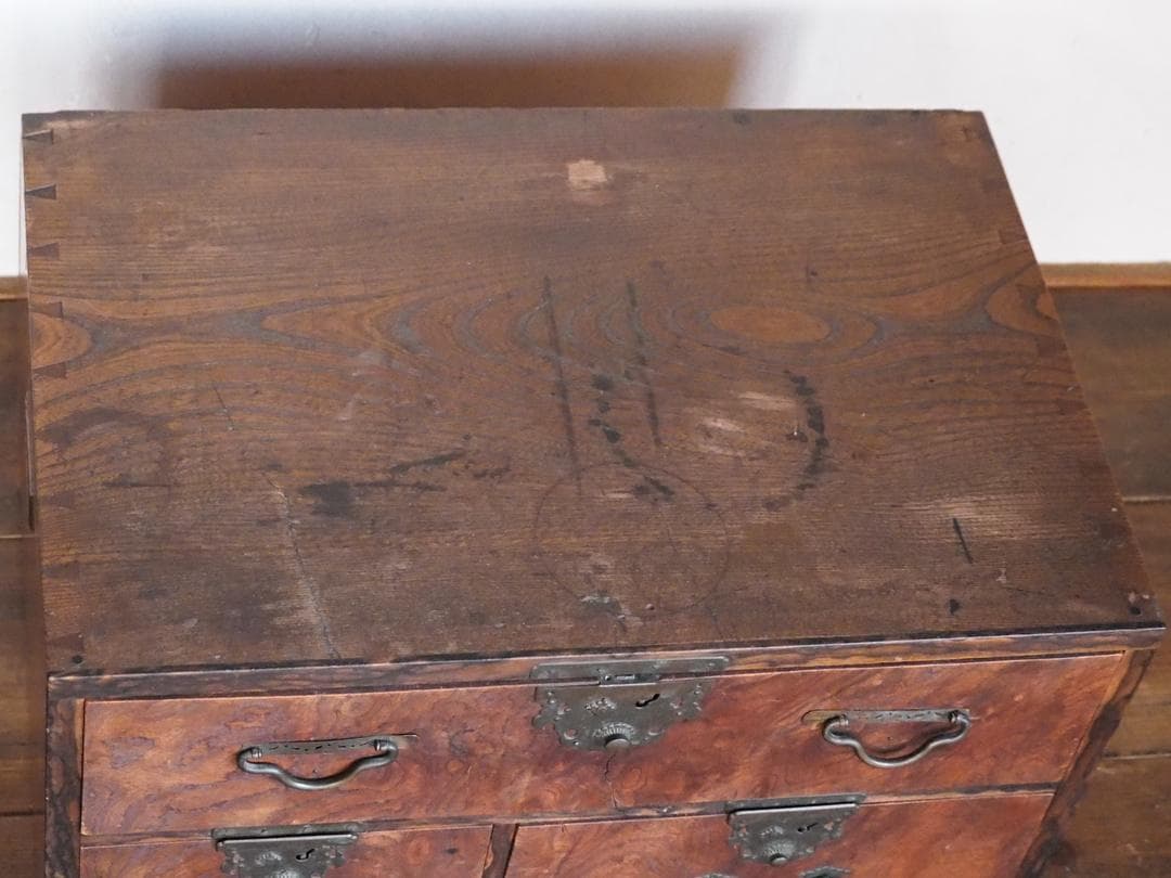 小箪笥 欅 黒柿 小引き出し 小物入れ 骨董 古民家 古家具 民藝