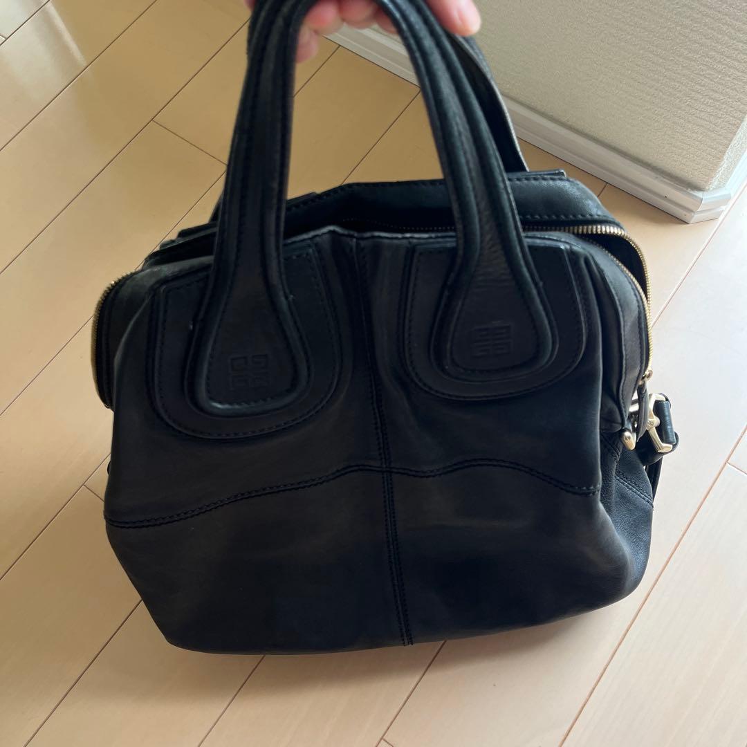 【goki】ブラックレザー 2wayショルダーバッグ