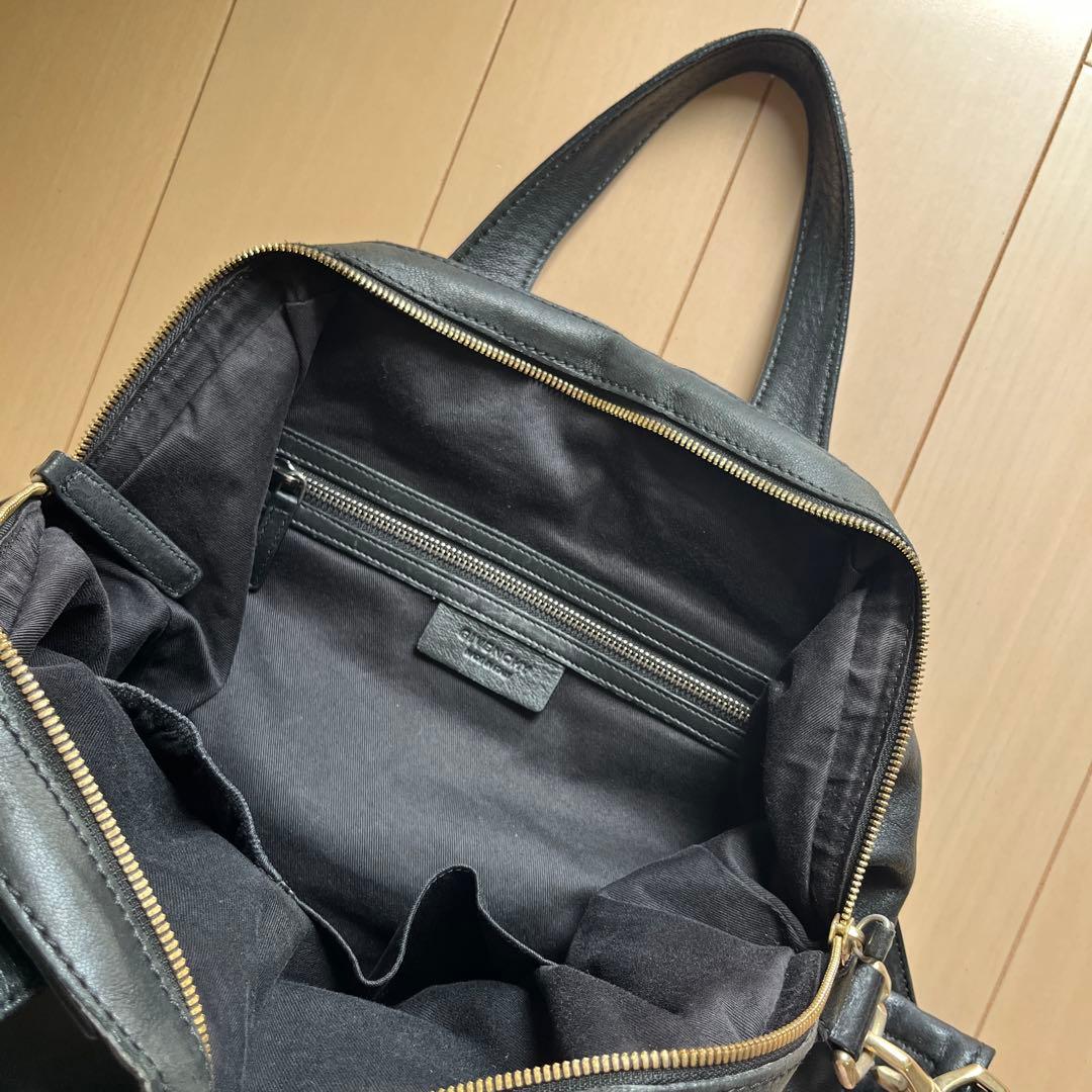 【goki】ブラックレザー 2wayショルダーバッグ