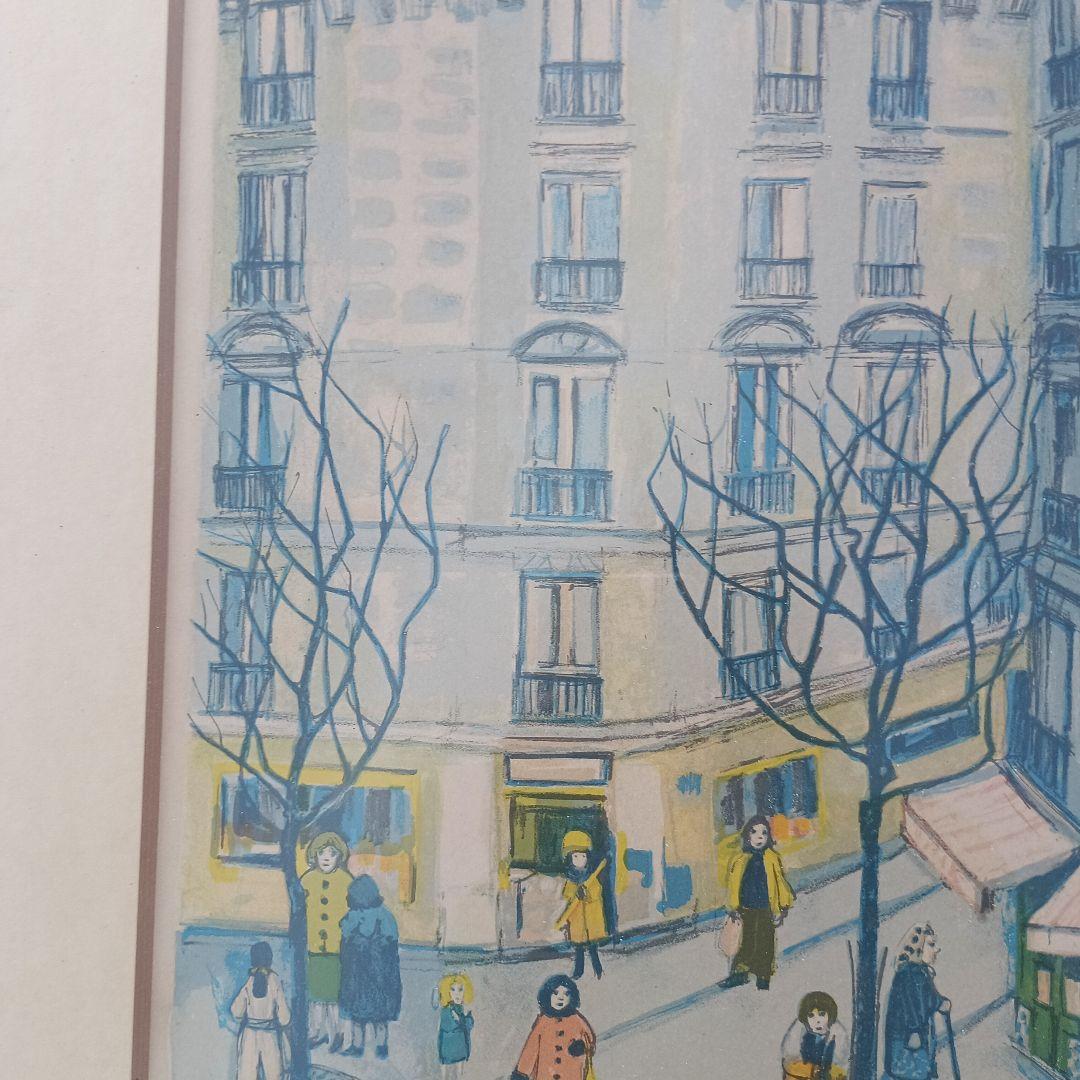 3518）ナタリーシャブリエ　リトグラフ　外国風景　額装