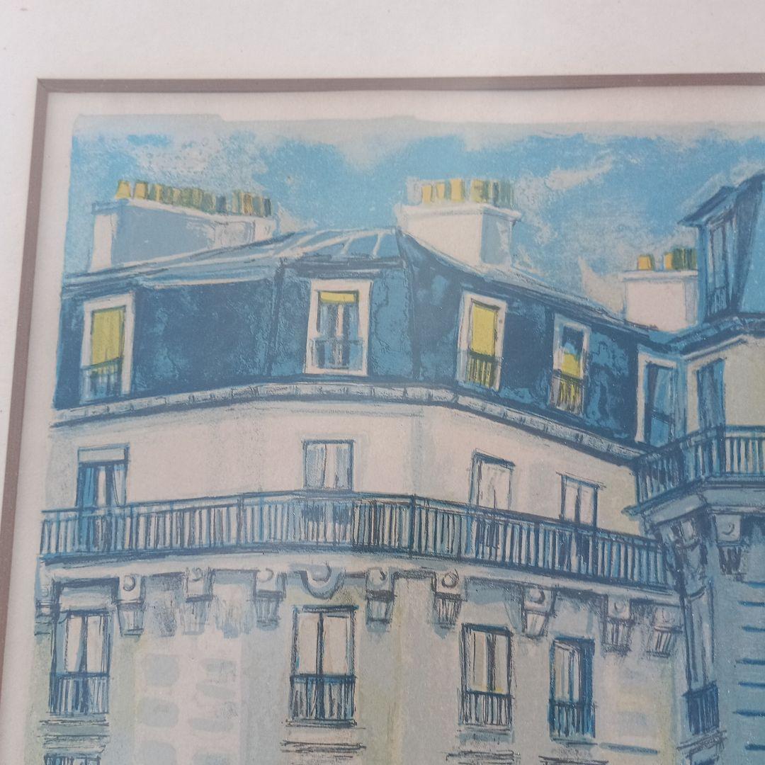 3518）ナタリーシャブリエ　リトグラフ　外国風景　額装