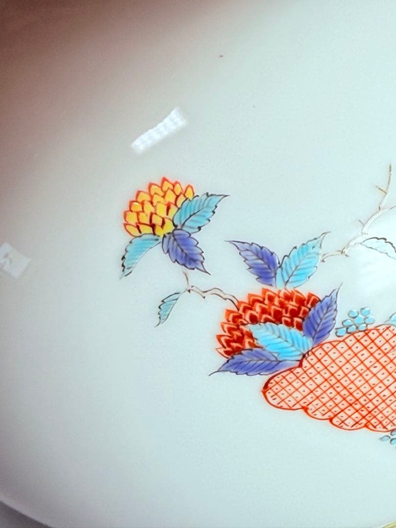 十一代酒井田柿右衛門　渦福　錦花鳥図花瓶　共箱　本物保証　明治～大正時代製