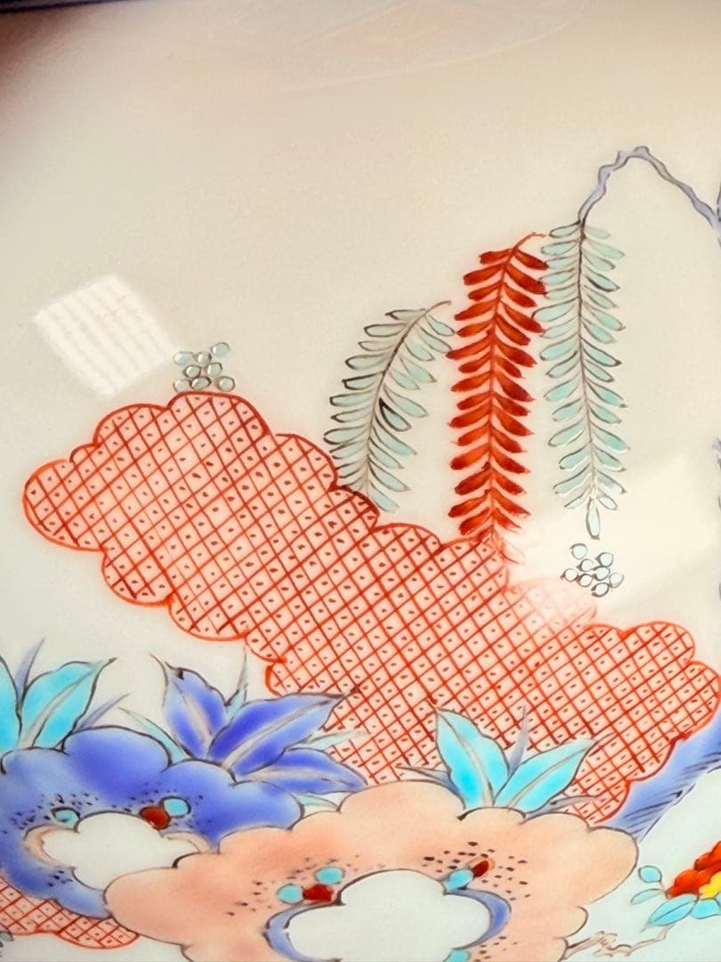 十一代酒井田柿右衛門　渦福　錦花鳥図花瓶　共箱　本物保証　明治～大正時代製