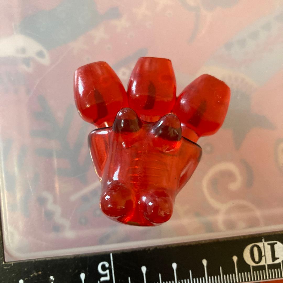 ベコ　ガチャ　神獣　三つ頭　クリア　赤　新品未使用