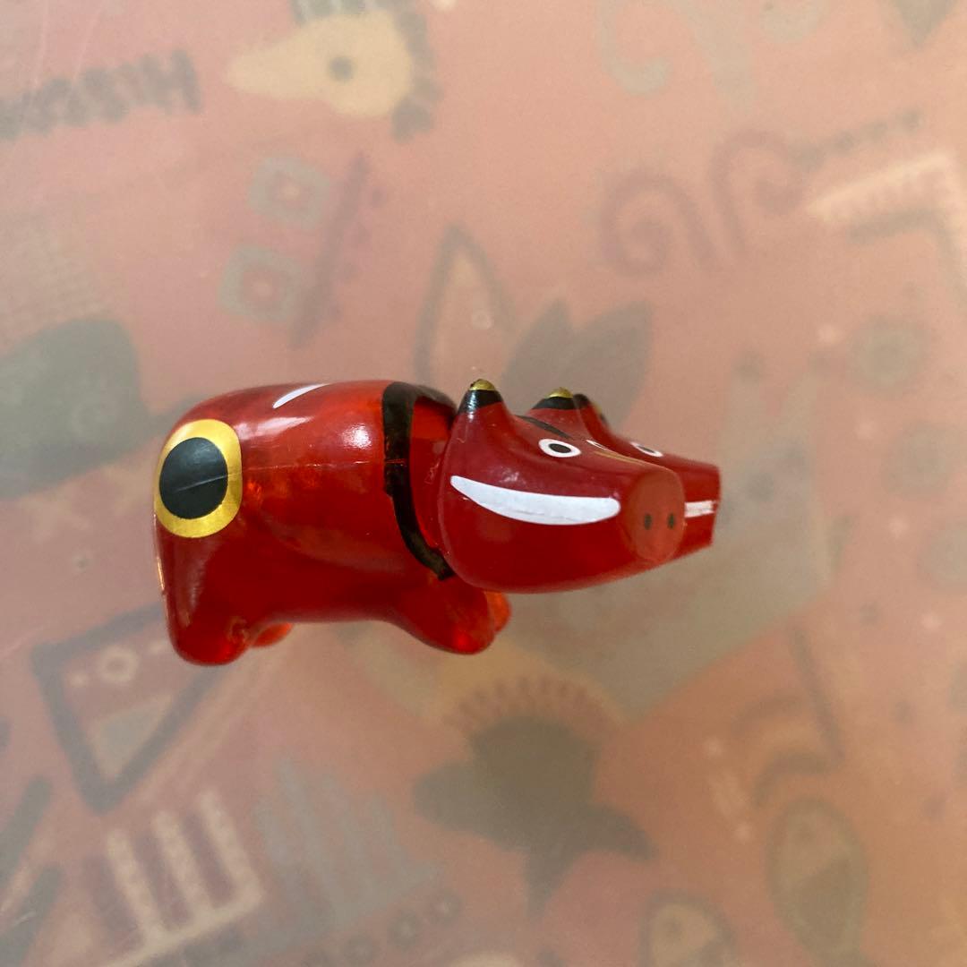 ベコ　ガチャ　神獣　三つ頭　クリア　赤　新品未使用