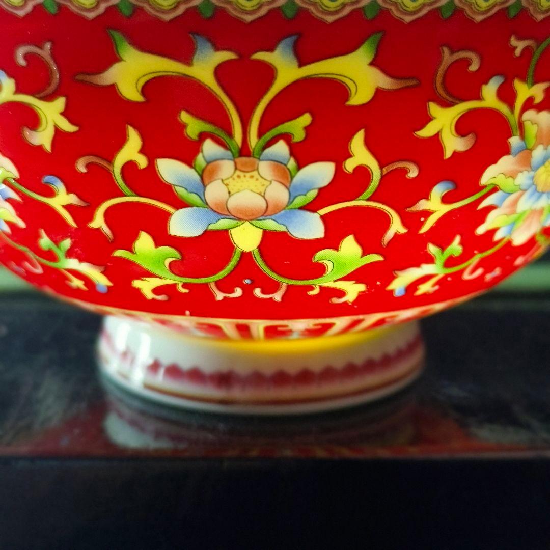 茶道具 粉彩茶碗 乾隆年製 清朝骨董 薄手 漆器箱 古美術 アンティーク 蒐集家