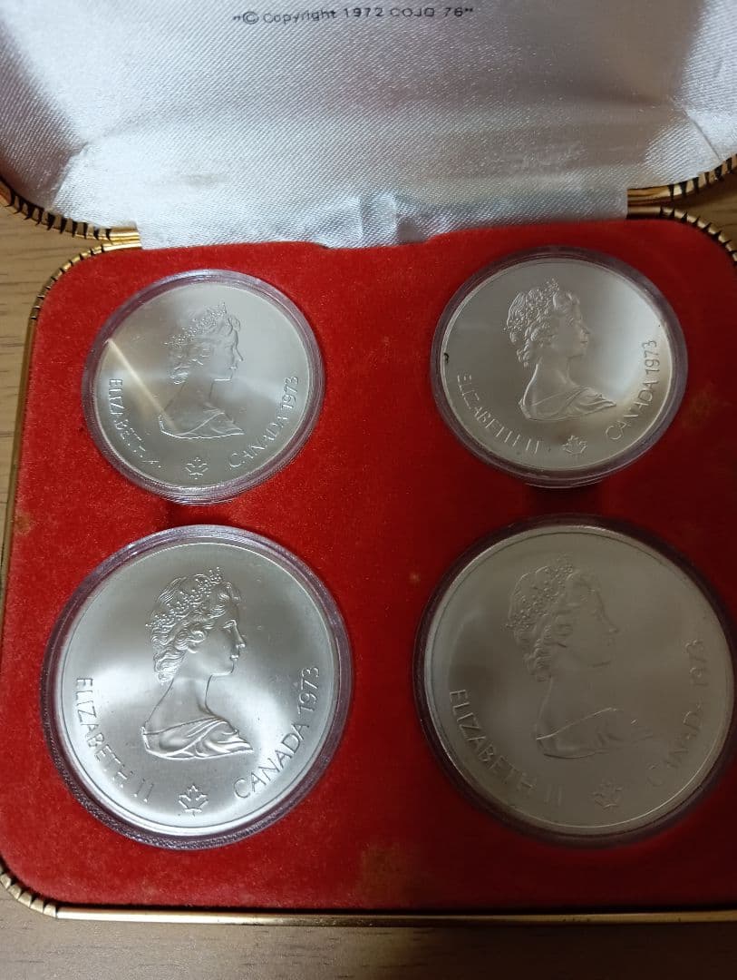 1973年 カナダ 銀貨 4枚セット ケース付き