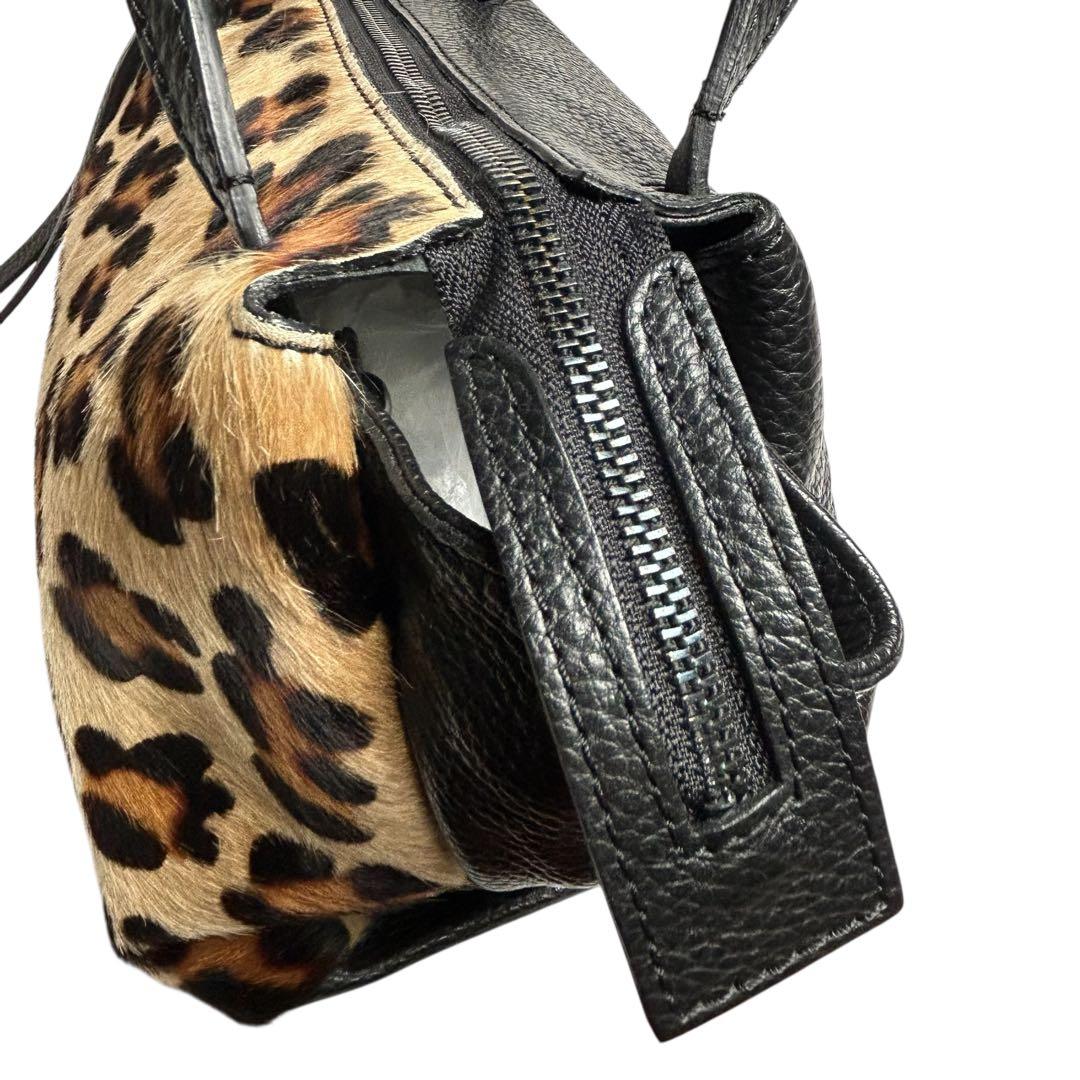 GIANNI CHIARINI ジャンニキアリーニ ハラコレオパードハンドバッグ