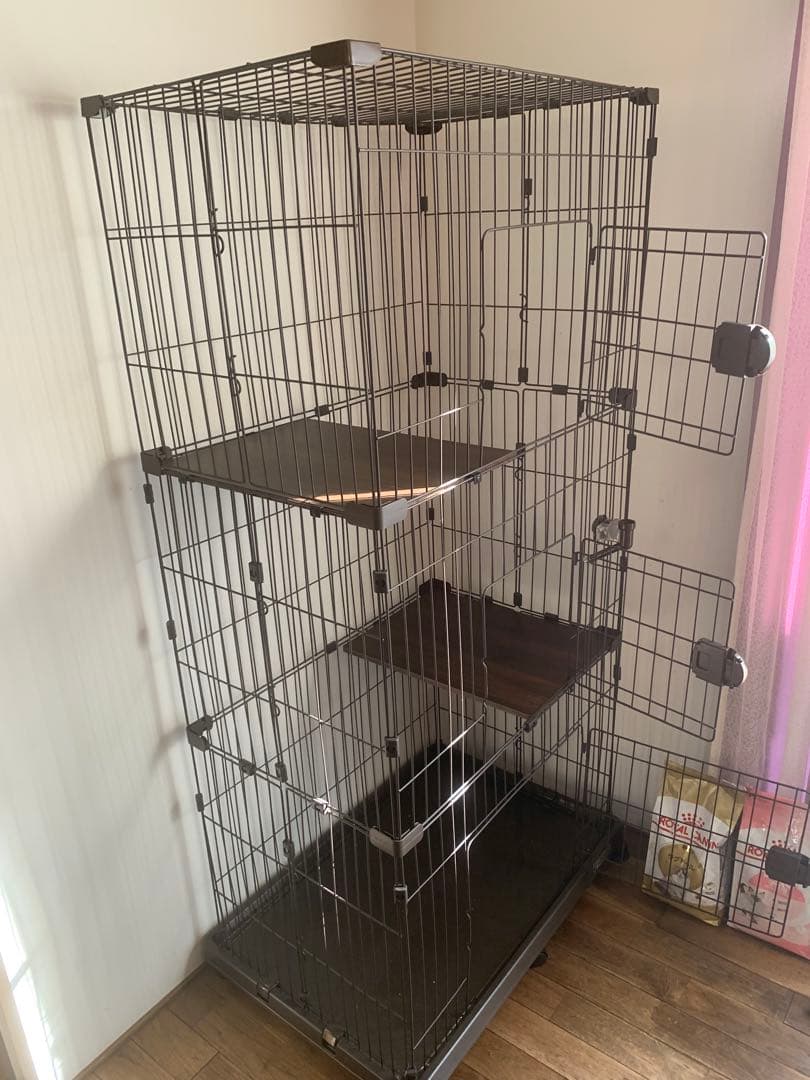 金属製3段キャットケージ178cm